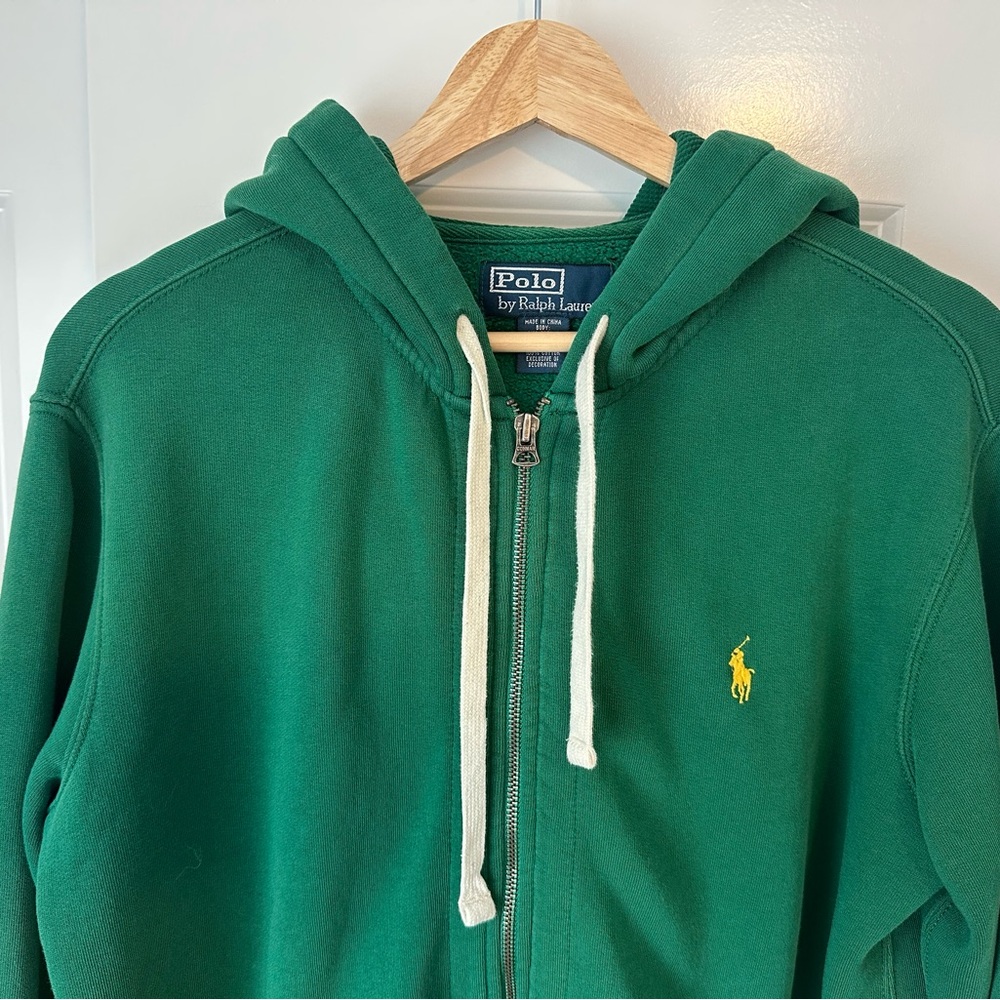 Ralph Lauren Green Zip Up Sweater